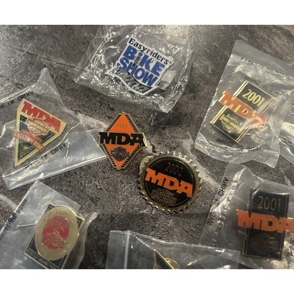 12 VTG NEW! Harley Pin Lot MDA Willie Freedom Bike Week Motorcycle Ride Hog Club - Picture 4 of 8